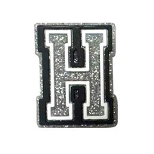 Letters and Numbers Alphabet Jibbitz Croc Shoe charms finish Black Gold Pink