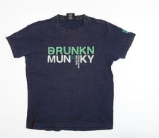 Drunknmunky Men's Navy Blue