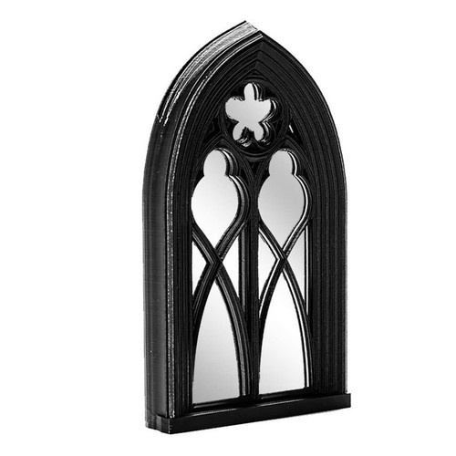 Black gothic mirror - black, arched