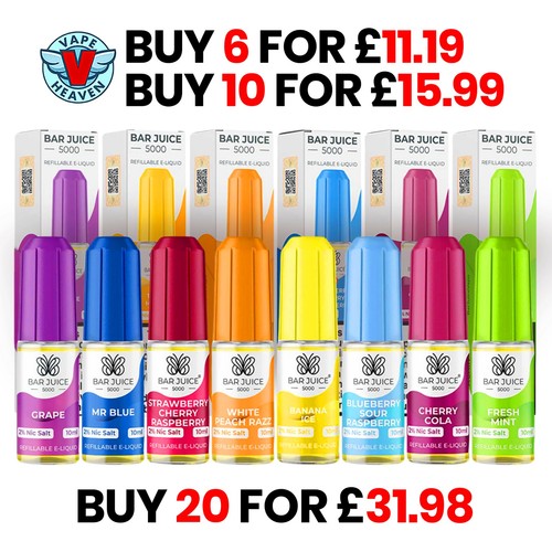 Vape heaven bar juice 5000 - 5000, nic