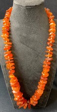 Amber Beaded Necklace Chunky