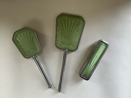 Vintage hairbrush mirror set - vintage,