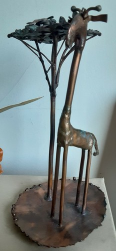 Bronze sculpture vtg brutalist - sculpture,