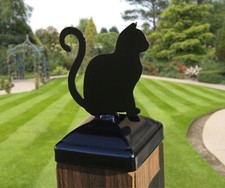 Cat Fence Post Cap for a 4x4