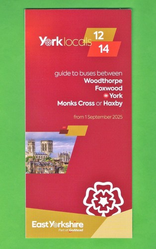 Bus timetable leaflet - timetable, east