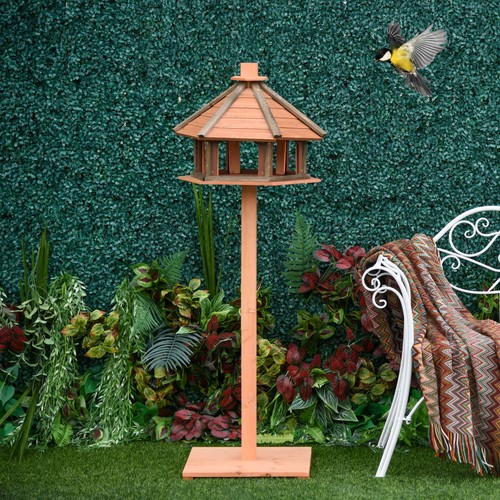 Pawhut wooden bird feeder - feeder,