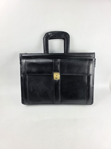 Vintage black genuine leather - genuine,