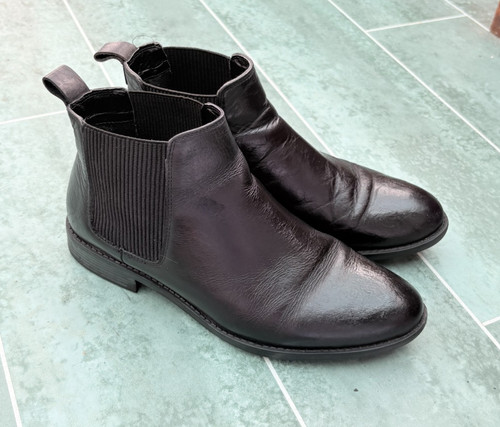 Schuh black leather - leather, chelsea