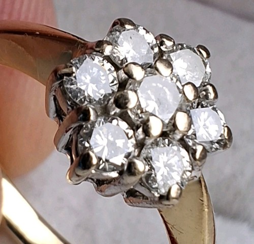 18ct gold diamond daisy - diamond,