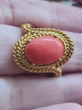 silver coral ring gold on silver