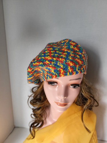 Handmade crochet beret hat - beret,