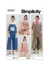 SIMPLICITY 3021 APRON & PANT APRON Misses Sewing Pattern Sizes XS-XL 4-22