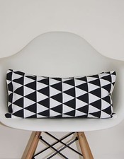 Oblong Cushion Covers Black