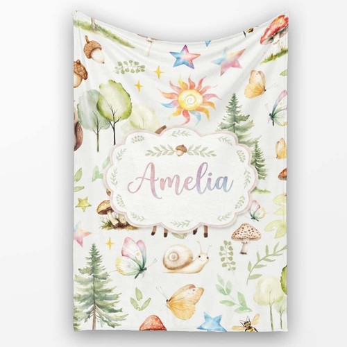 Soft fleece blanket - soft, woodland