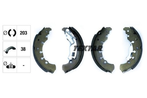 Textar brake shoe set - textar, axle