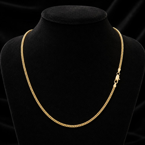 Yellow gold square franco - gold,