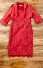 Linea Raffaelli 2 piece wedding special occassion lace pink dress and jacket, 12