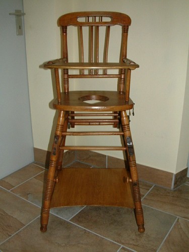Antique high chair childrens - high,