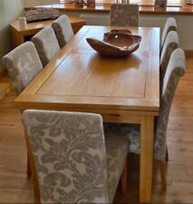 oak Table extending to 220cm & 6 Chairs Delivery Take UPTO 7 To 10DAYS 