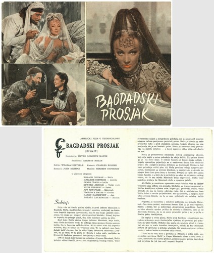 Kismet exyu movie program 1944 - program,