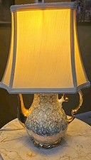 Vintage TEAPOT LAMP GOLD tone