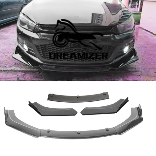 Carbon fiber front bumper lip - carbon,