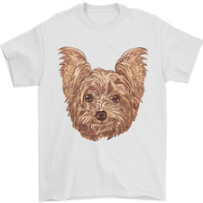 Dogs Smiling Yorkshire Terrier Mens T-Shirt 100% Cotton