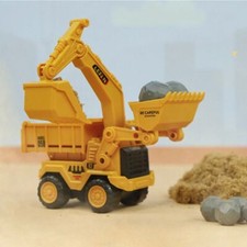 Large Bulldozer Excavator Toy ABS Dump Truck Model Toy for Kids Birthday Gift UK