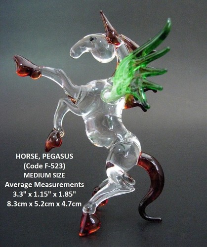 Hand blown glass - hand, pegasus