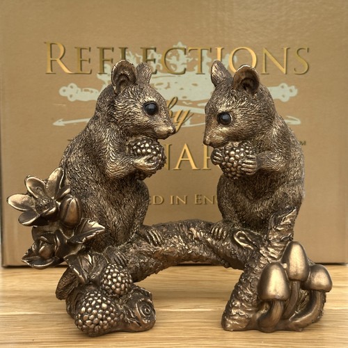 Leonardo bronze mice figurine - bronze,