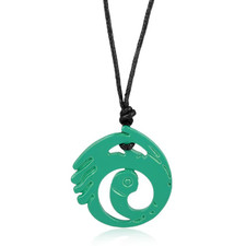 Game Cosplay Tomb Raider Lara Croft Pendant Necklace Unisex Hollowed Green Neckl