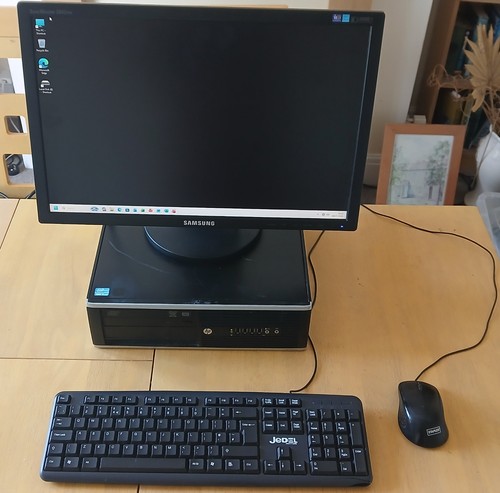 Desktop computer with - , monitor