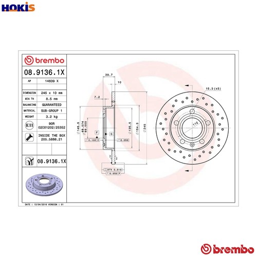 Brake disc 9136 1x - 2x,
