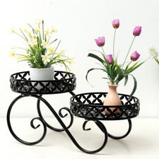 Wrought Iron Flowerpot Holder Plant Stand Flower Pot Garden Balcony Decor Rack