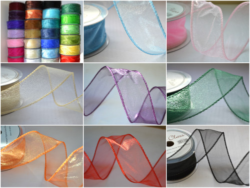 Wired organza ribbon wide - ribbon,,