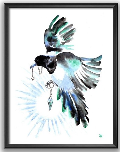 Personalised flying magpie - personalised,