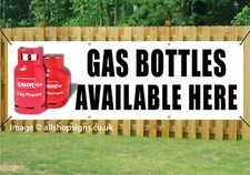 GAS BOTTLES SOLD HERE BANNER