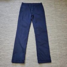Wax London Chino Trousers Mens W30 L32 Navy Blue Regular Fit Straight Leg
