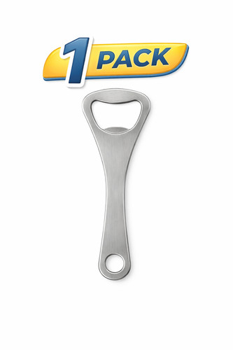 Stainless steel bottle opener - stainless,