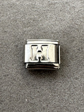 Alphabet Letter Italian Charm Link 9mm Silver Fits Nomination Bracelet