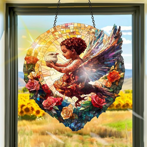 Colorful angel acrylic - colorful,