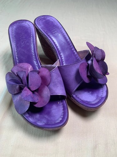 Lotus purple floral wedge - lotus,