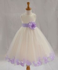 ROSE PETALS FLOWER GIRL DRESS