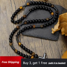 Mens Tiger's Eye Beaded
