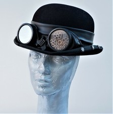 Steampunk Gentleman's Bowler Hat -- Hats2go Millinery by Marie-Anne