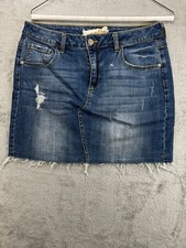 *NWOT* Altar'd State Jean Skirt Women's Medium Mini Pencil Cut Off Above Knee