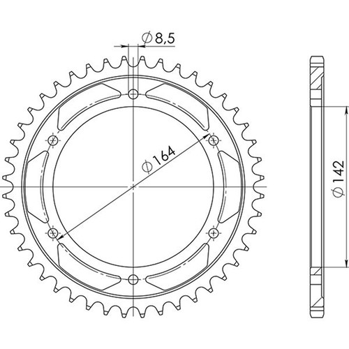 Steel sprocket pitch 525 - pitch,