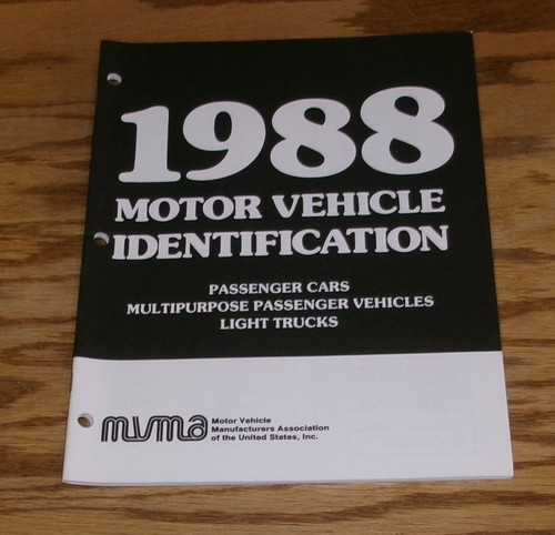 Original 1988 motor vehicle - original,