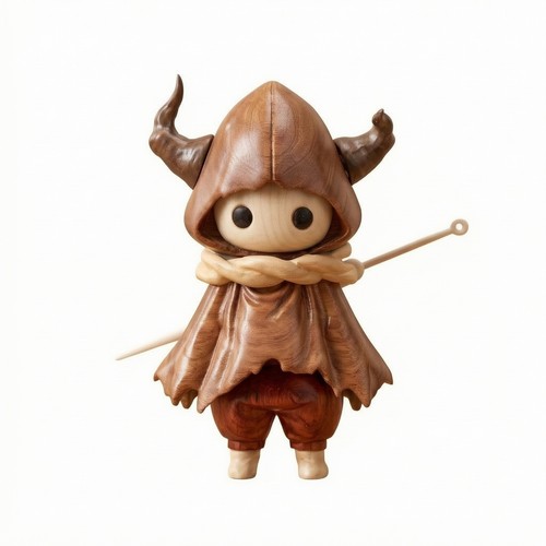Hooded character figurine - hooded,