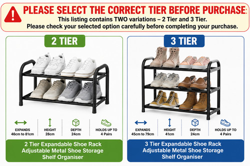 Expandable tier shoe - 3,